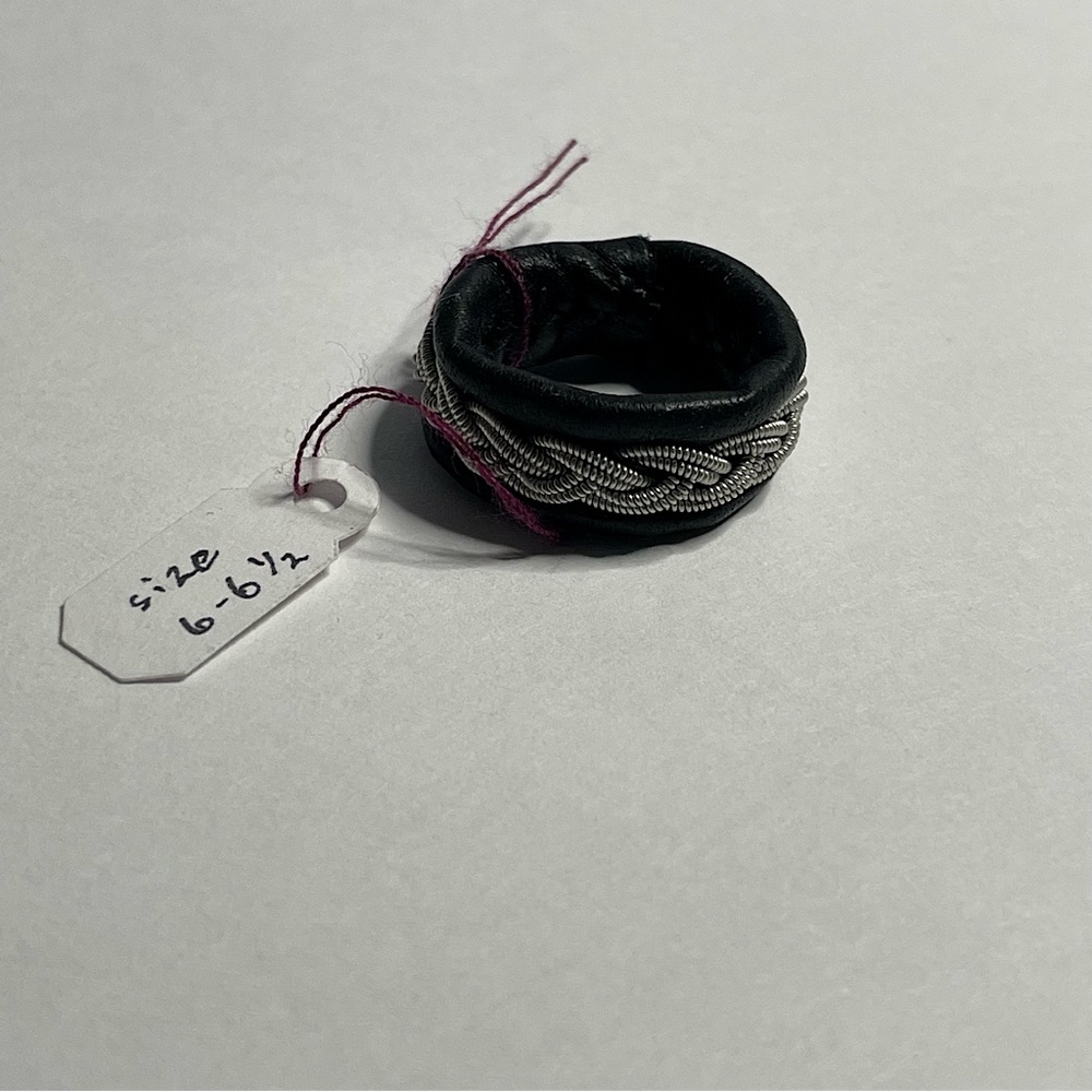 Woven Sami-Style Ring, Handmade, size 6-6.5